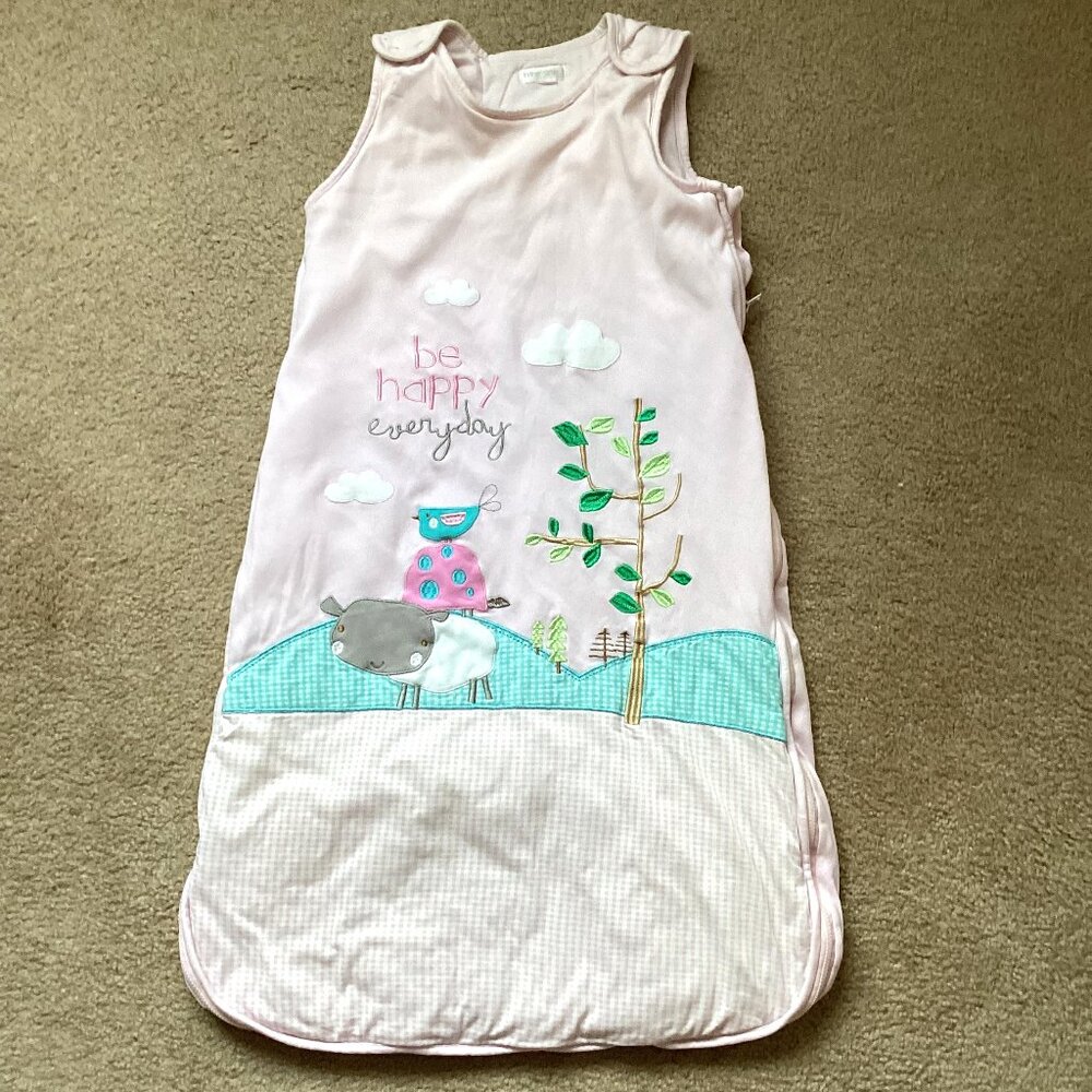 Pitter Patter Baby Girl Pink Sleep Sleeping Sack Bag Warm Cozy Soft